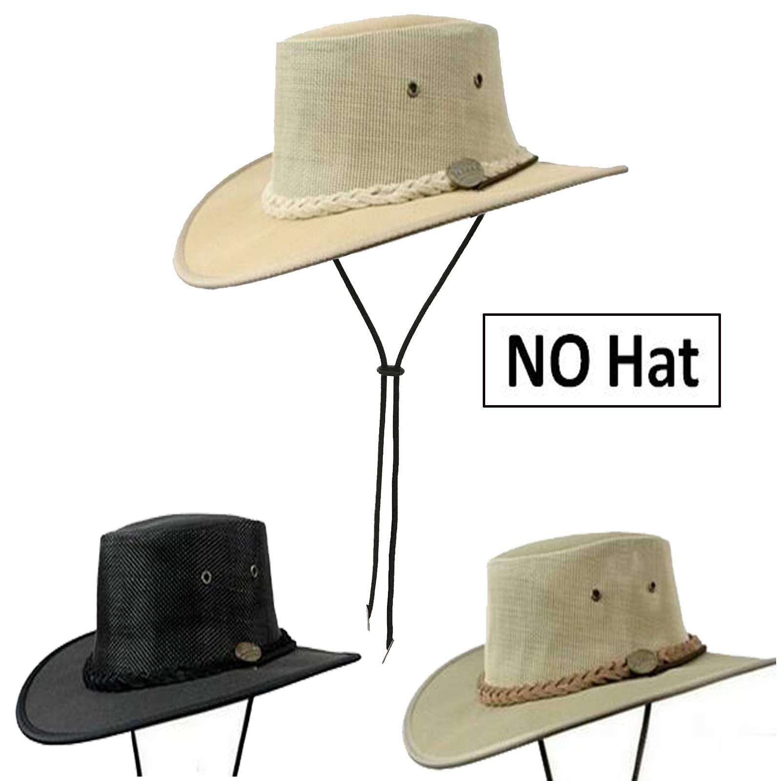 Removable chin cord shown on outdoor hat