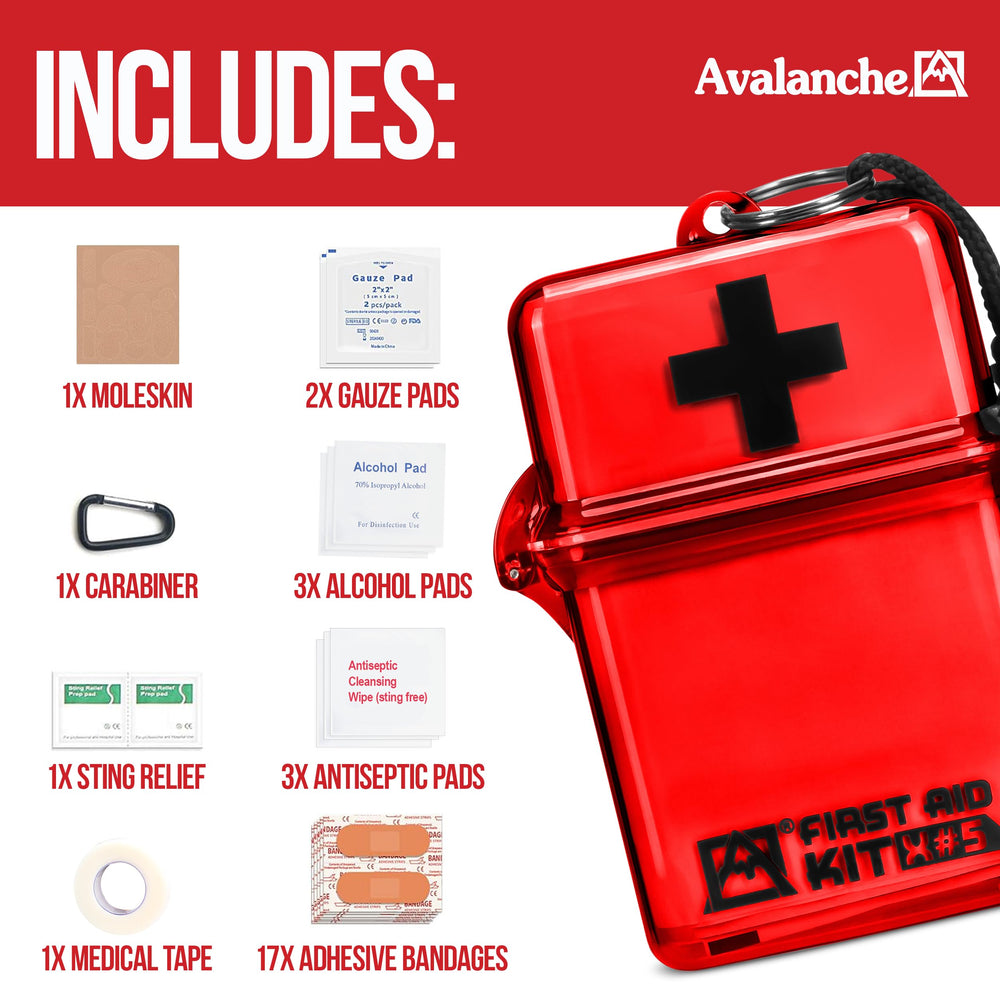 Avalanche kit ready for water activities like boating or kayaking.