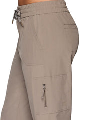 Avalanche women's ripstop pant driftwood back view highlights durable fabric and everyday comfort