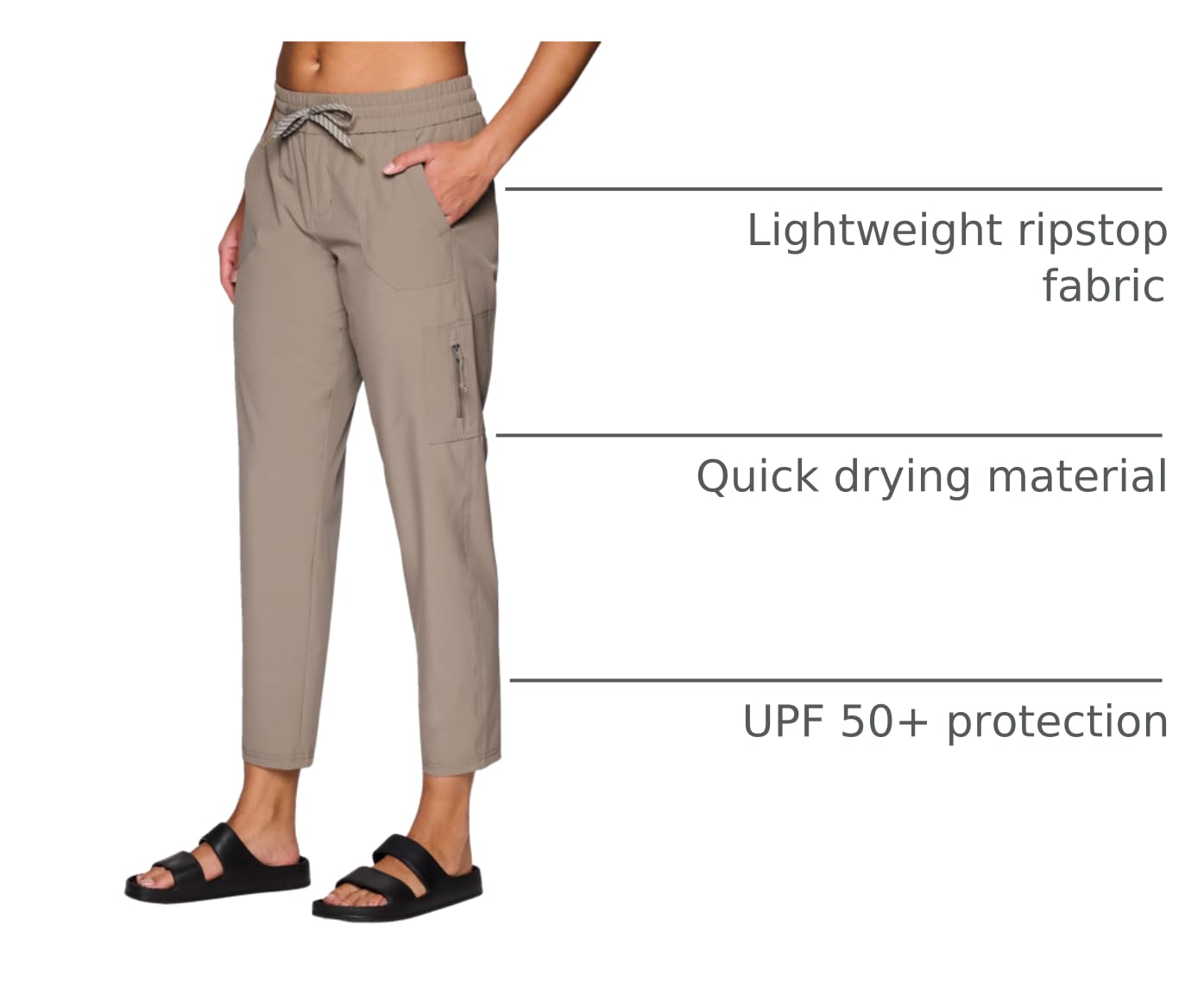 Avalanche women's ripstop pant driftwood quick-dry fabric ideal for travel days