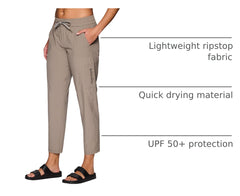 Avalanche women's ripstop pant driftwood quick-dry fabric ideal for travel days