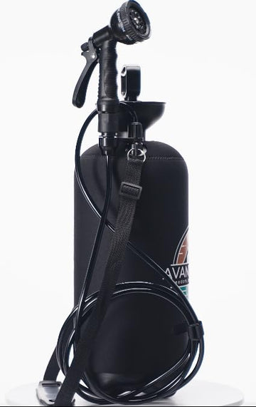 AVANTI CAMP compact portable shower ideal for vanlife and travel