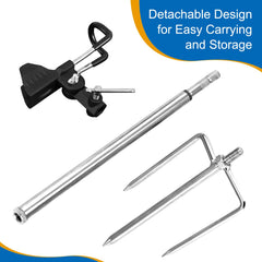 Strong triangular fork design of AVCMOTO ground fishing rod holder