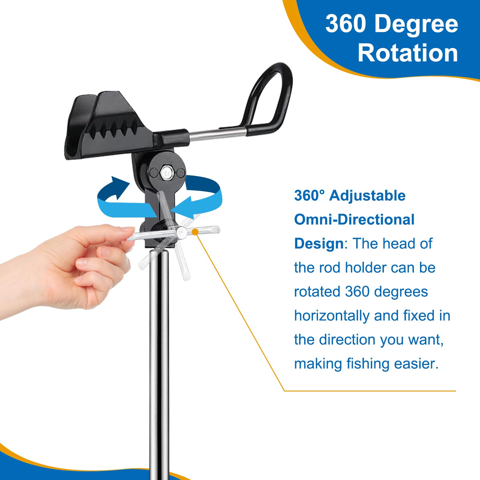 Detachable design and easy installation of AVCMOTO rod holder