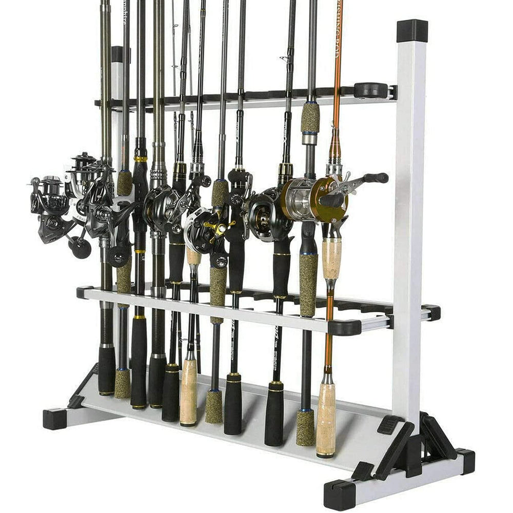 Rack dimensions 27.6 x 26.8 x 12.8 inches with 24-rod capacity