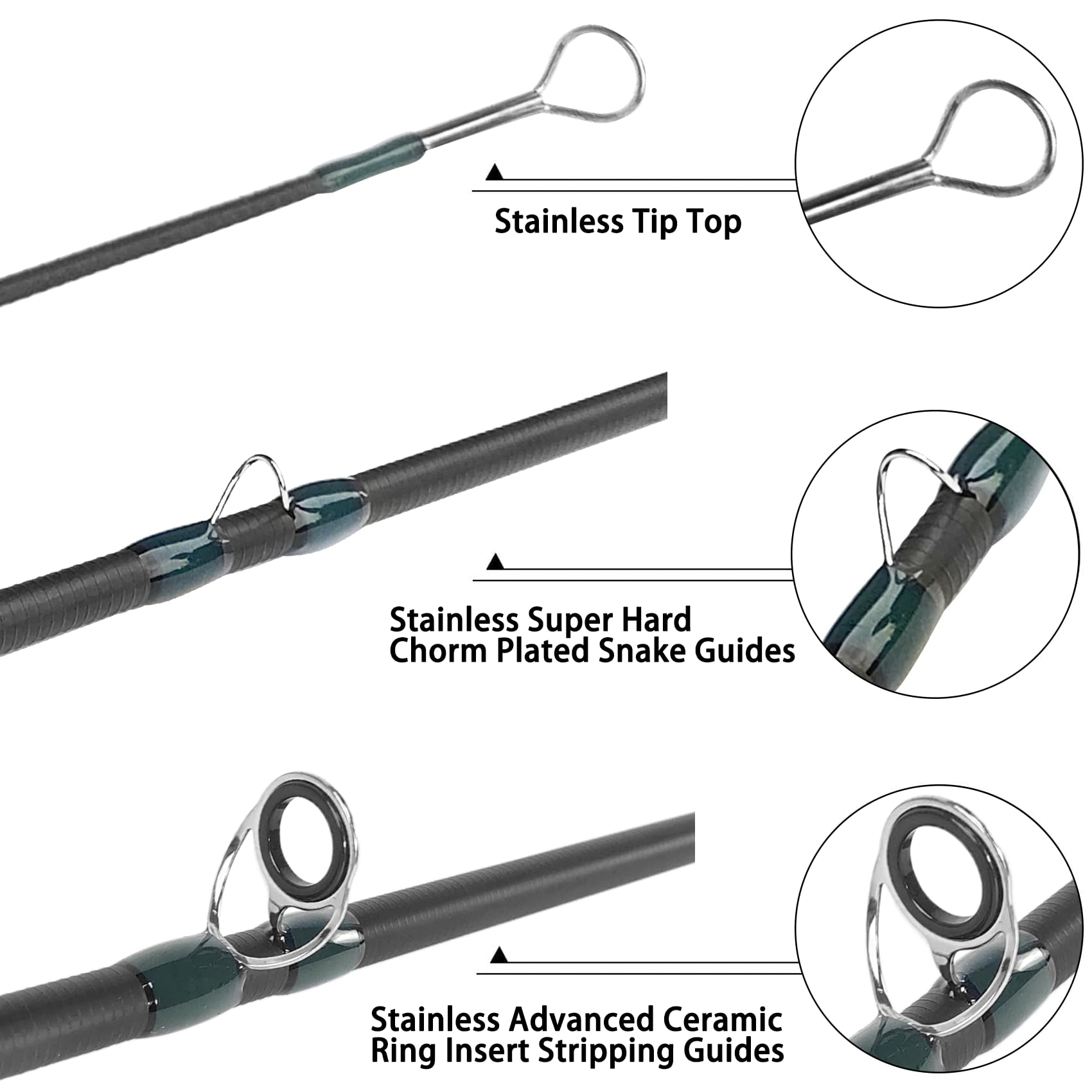 CNC machined aluminum reel seat with double lock rings