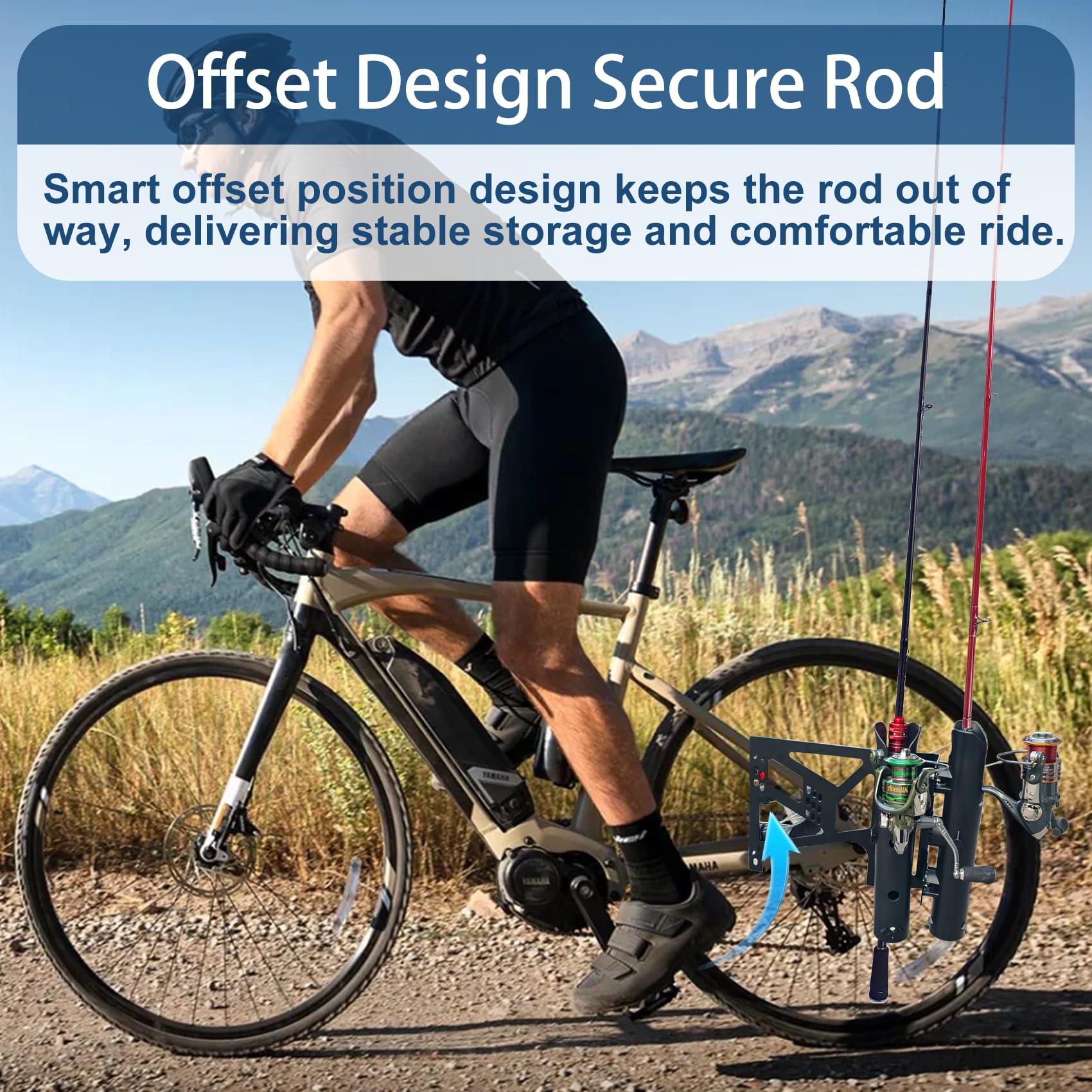 Aventik bike rod holder on bike fit captures compatible design for diverse bikes