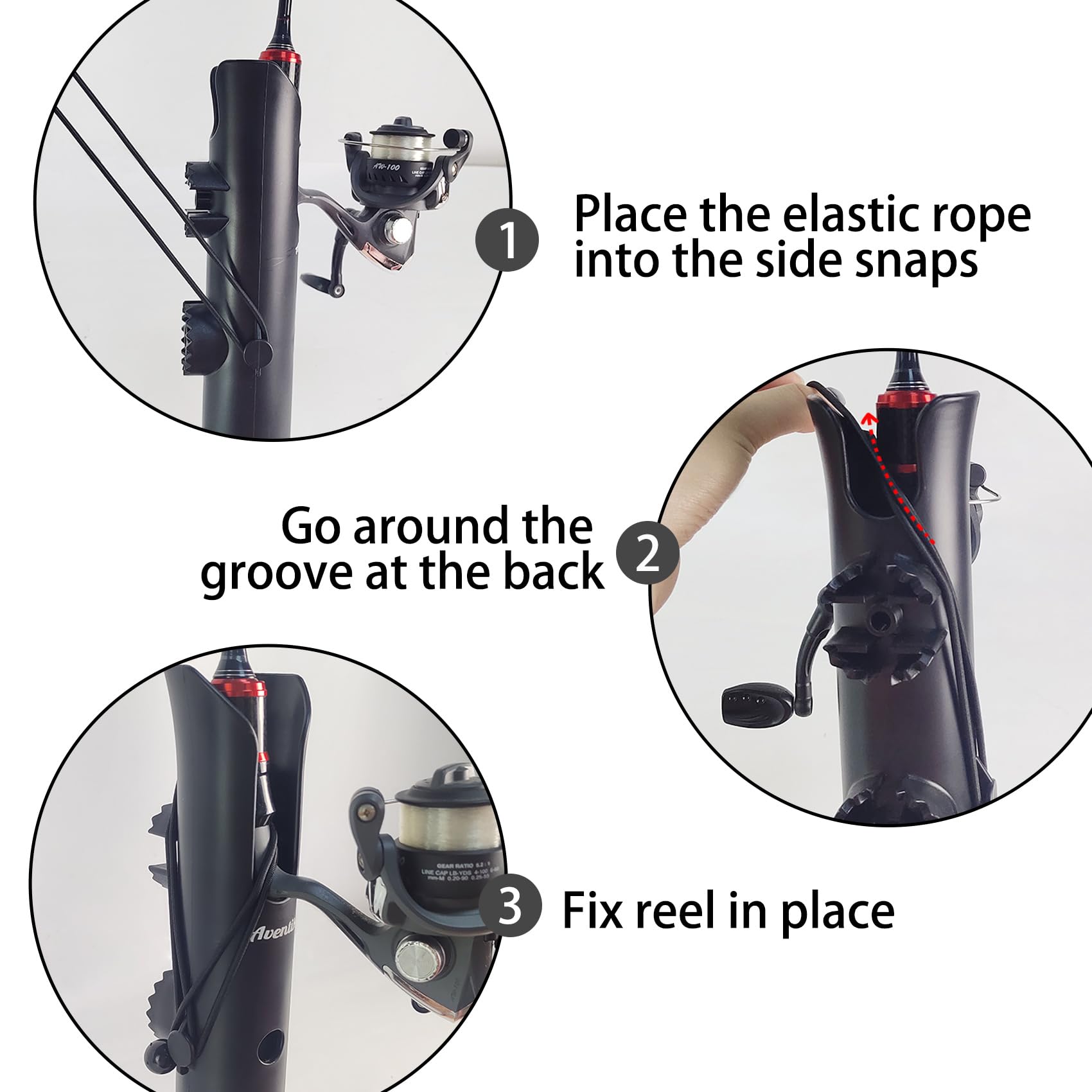 Aventik bike rod holder rod compatibility variety indicates wide support for spinning, casting, fly rods