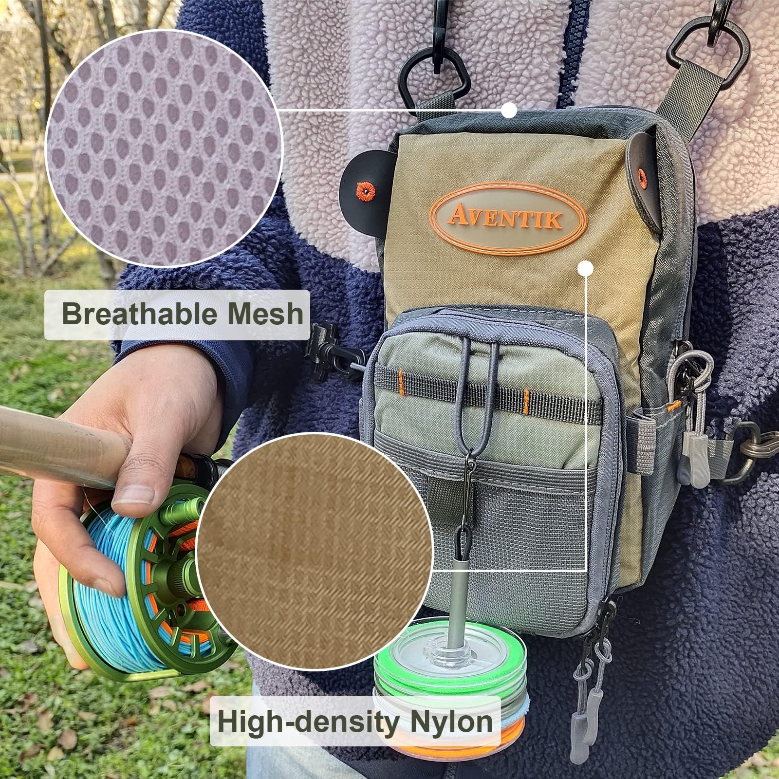Material: high-grade polyester for the Aventik chest bag