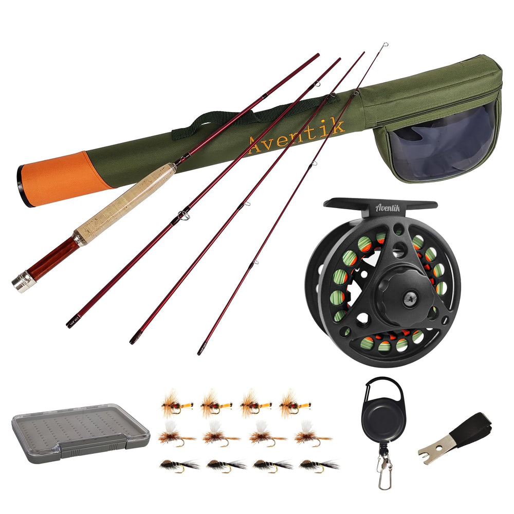 Aventik Extreme Fly Fishing Combo Kit with travel case and rod