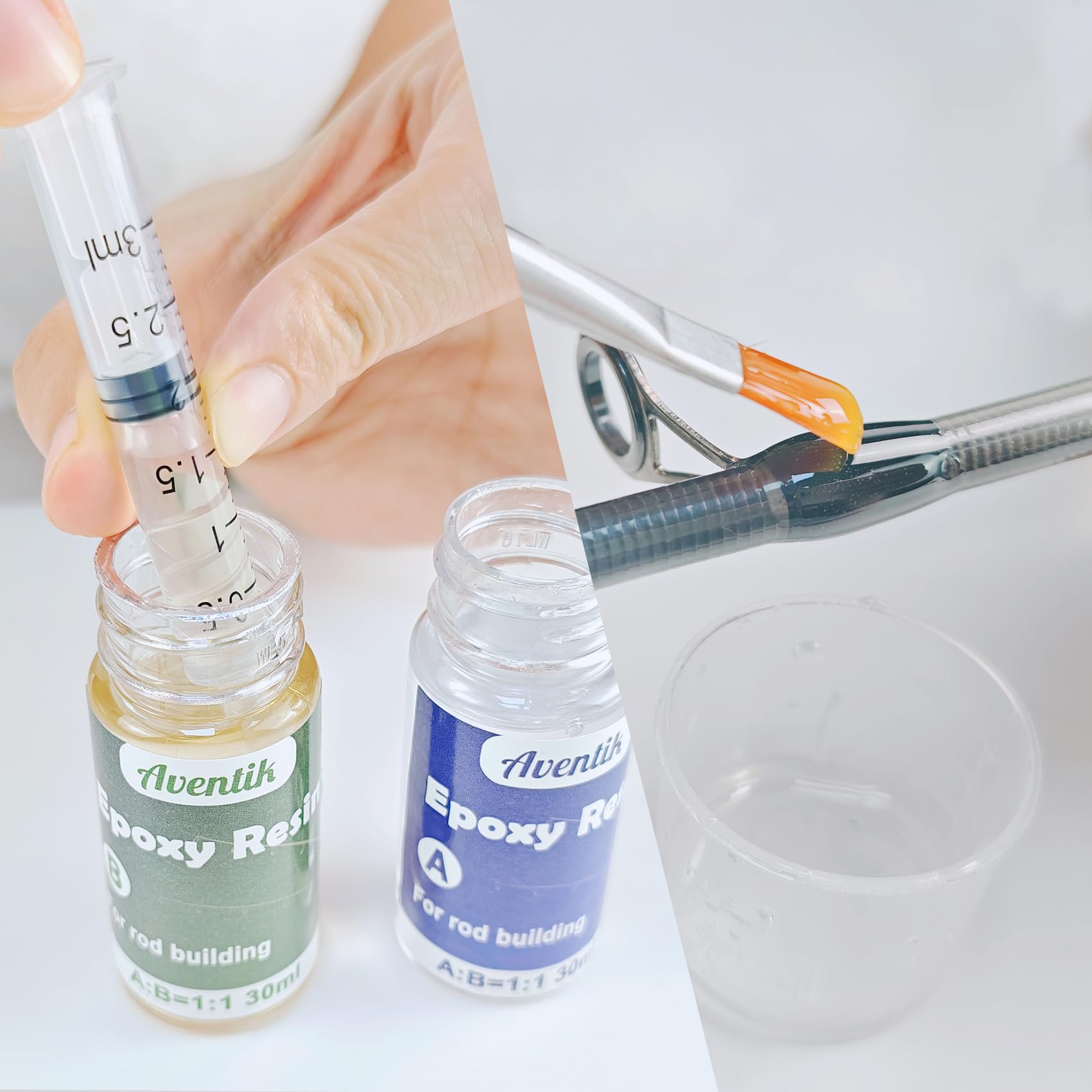 In-use view of Aventik Fishing Rod Repair Kit repairing a rod