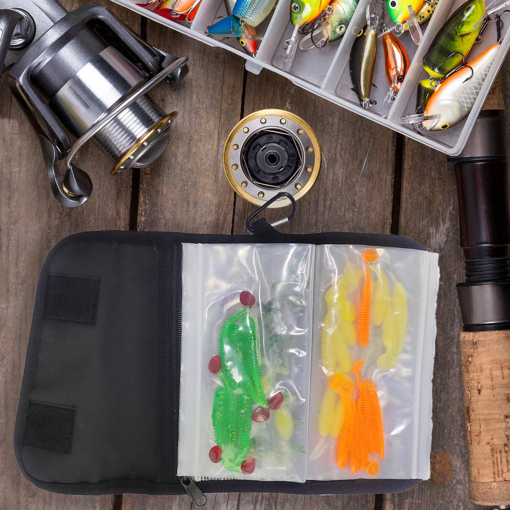 Interior of Aventik organizer showing 6 clear detachable sleeves