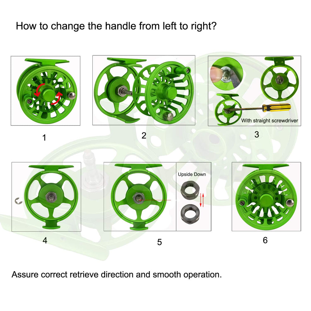 Aventik FLK fly reel gray easy hand-change close-up communicates simple left-right retrieval switch