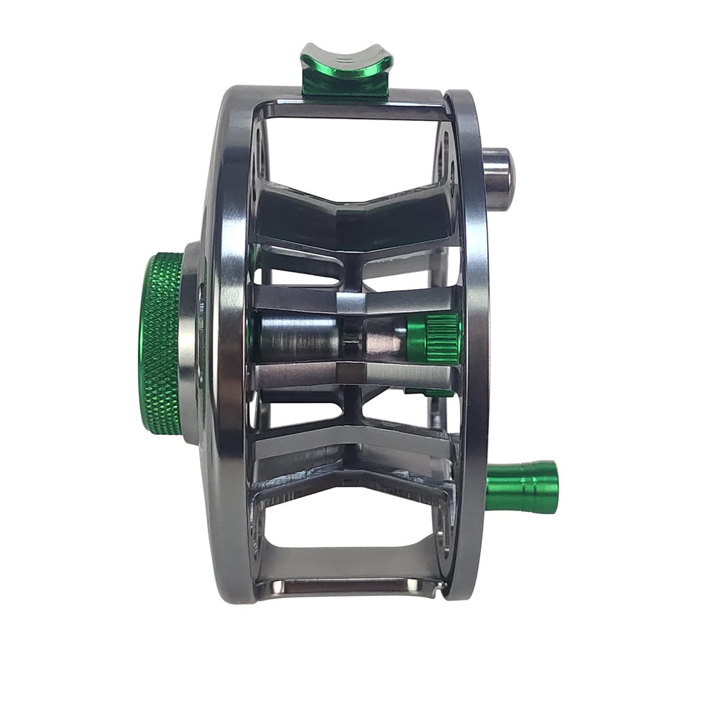 Aventik FLK II large-arbor spool design promotes fast line retrieval and reduced backlash