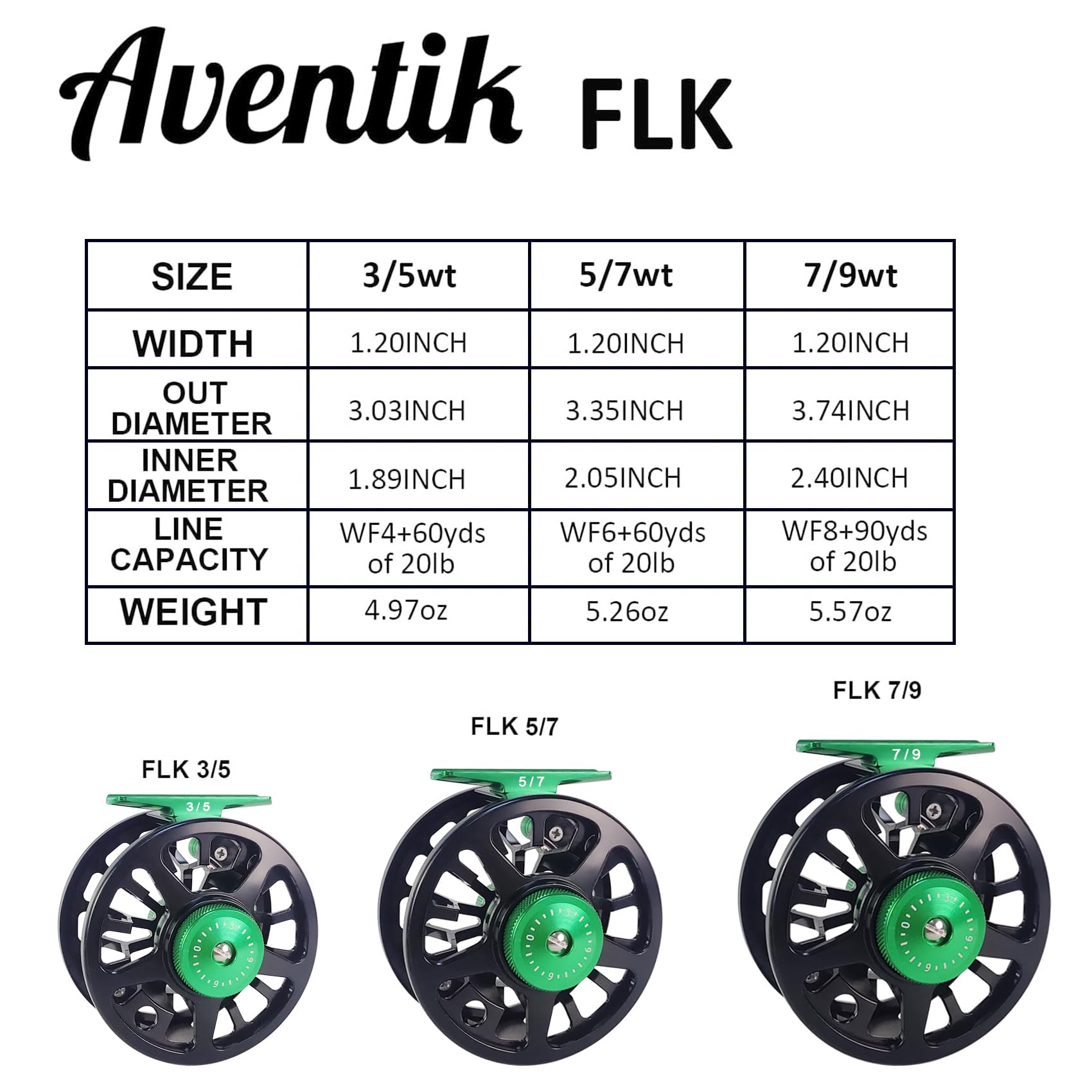 Aventik FLK II reel side profile highlighting slim balanced form.