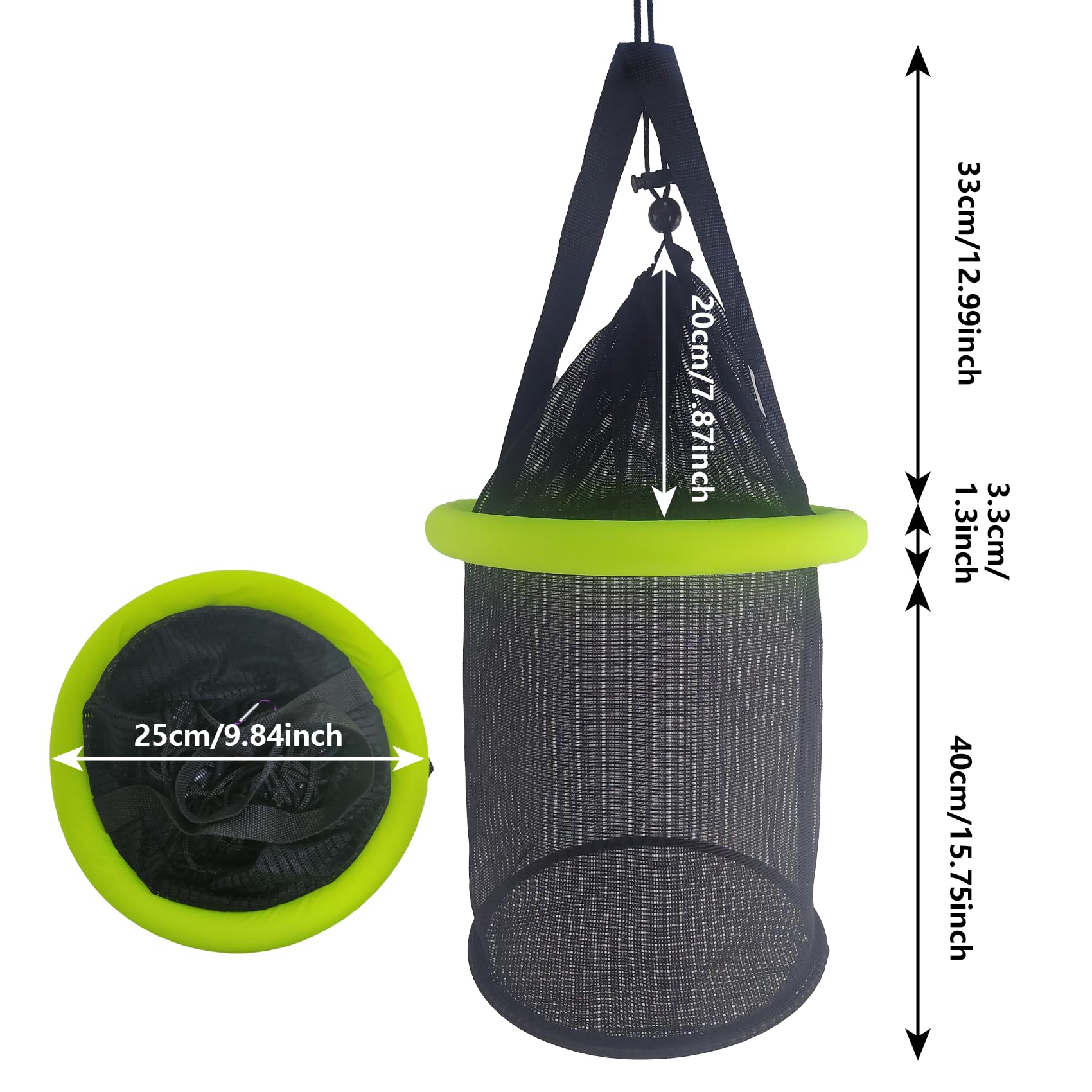 Top view showing collapsible design