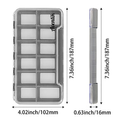 Close-up of magnetic insert and multiple compartments inside the fly box