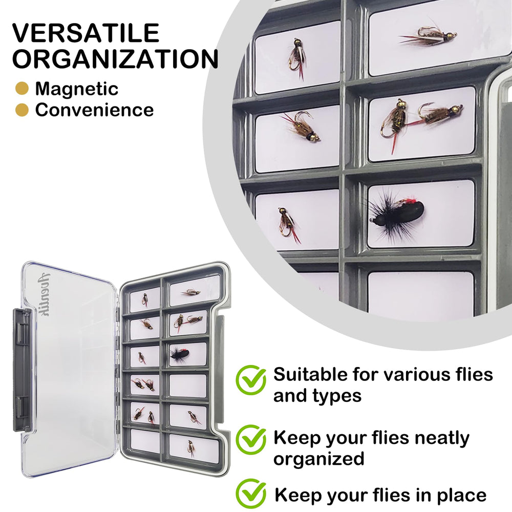 Waterproof seal on Aventik fly box protecting flies and hooks