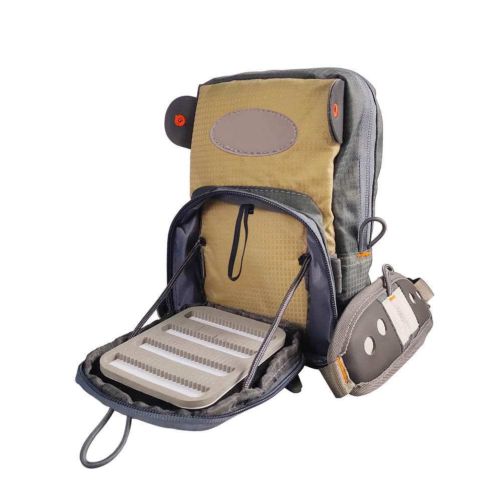 Main pocket of Aventik ultra light fly fishing chest bag