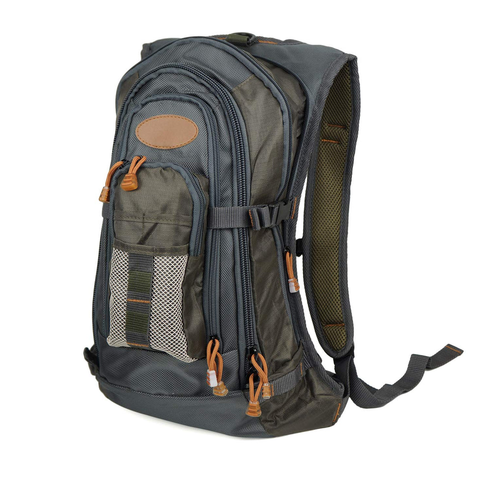 Aventik fly fishing vest chest pack work station shows organized storage and easy reach.