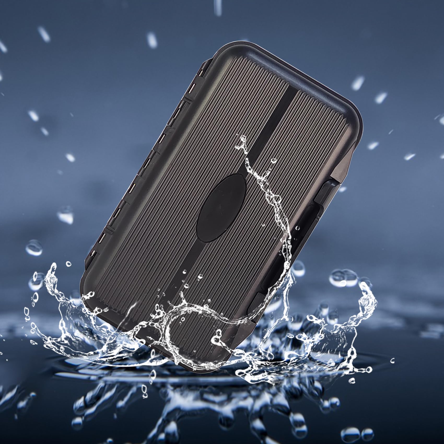 High-density foam inserts securely holding flies