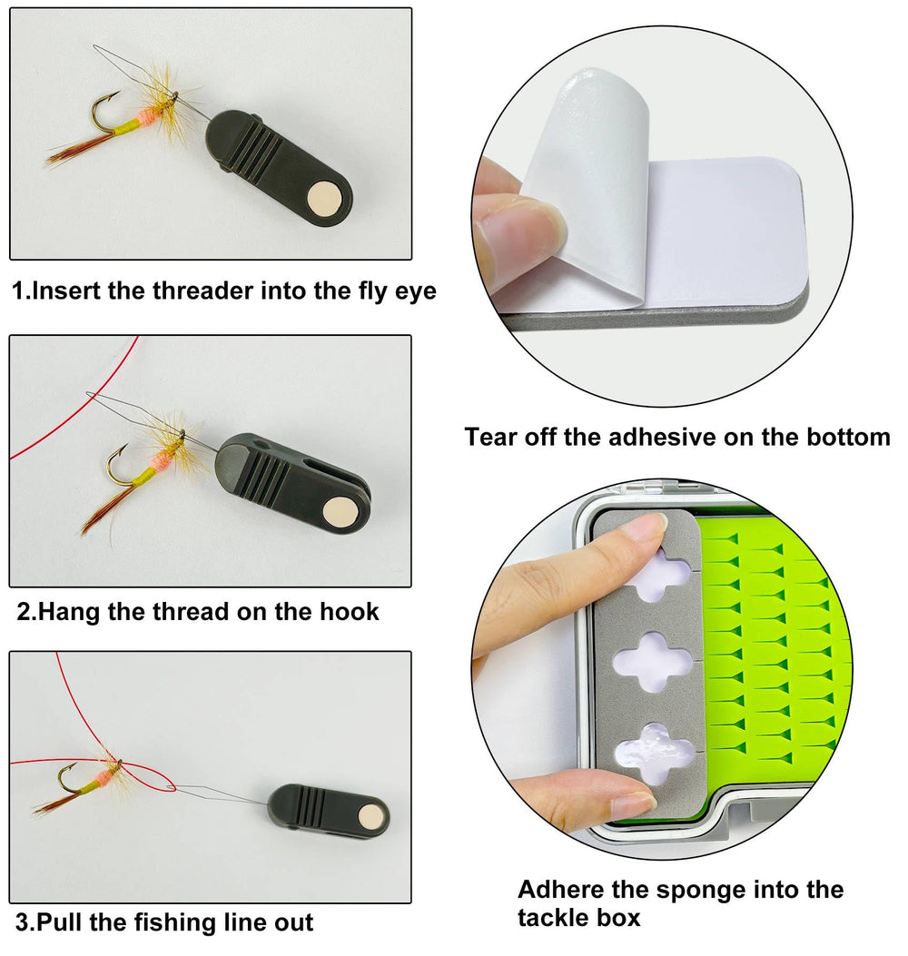 Aventik threader with line cutter and zinger retractable