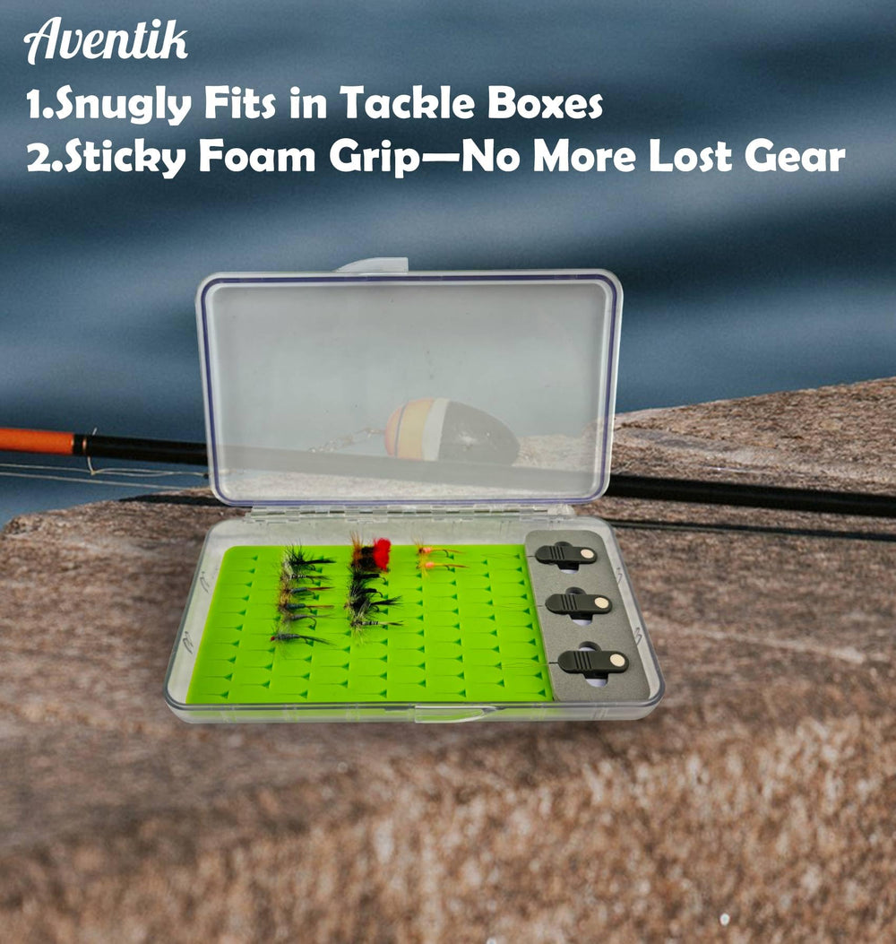 Self-adhesive sponge attachments included for secure storage