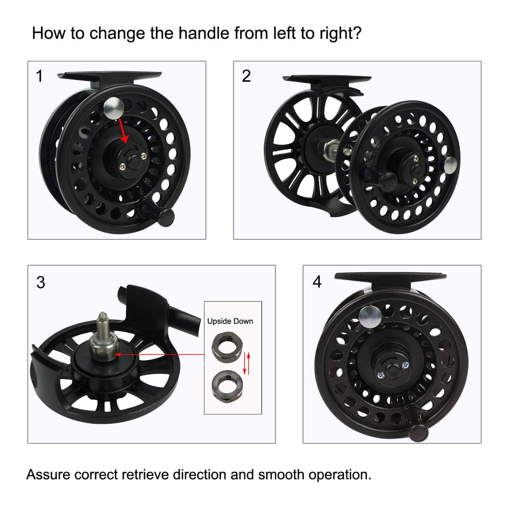 Aventik HVCE graphite fly reel drag system close-up with smooth central drag and click.
