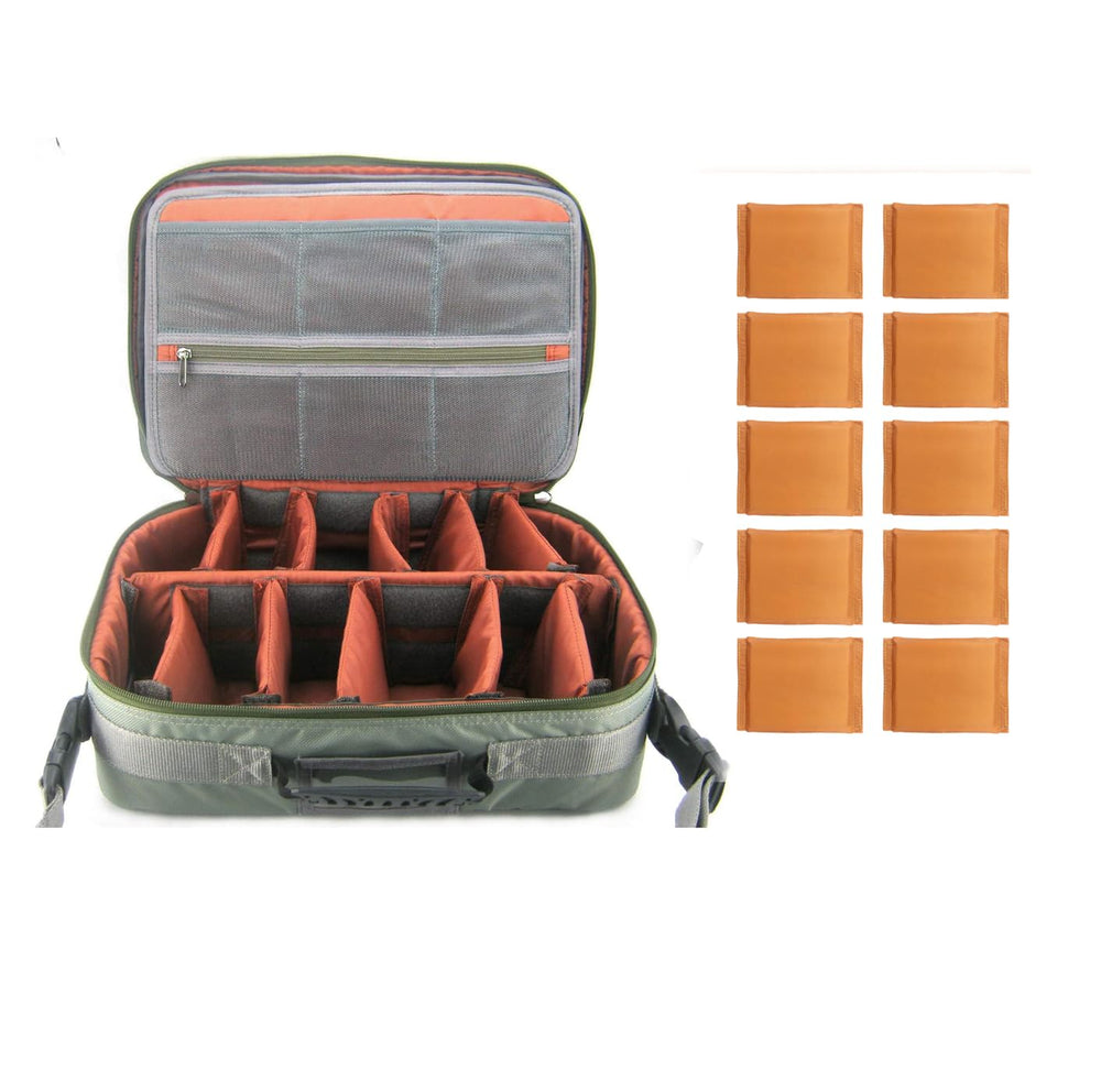 Aventik Mag Reel Case mesh pockets for lines and tools.
