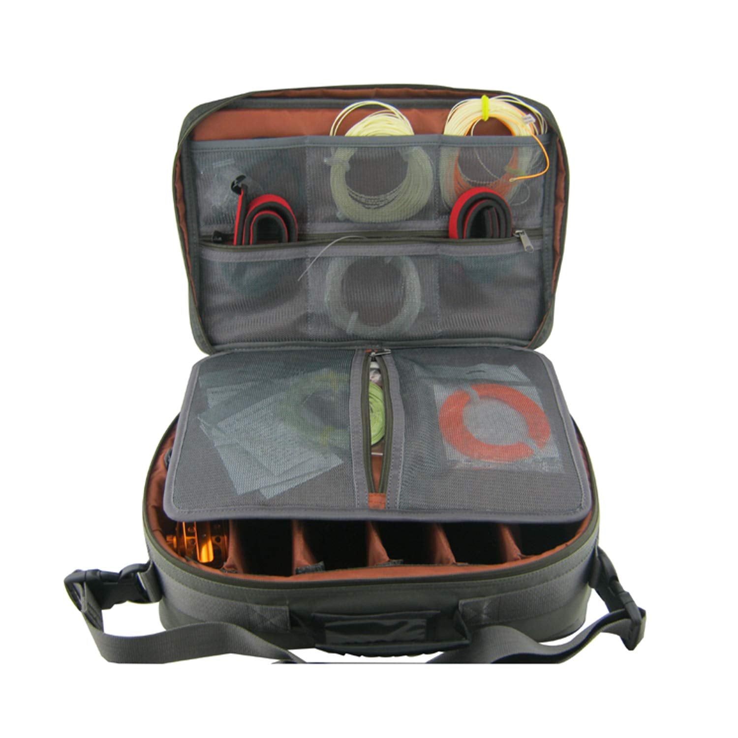 Aventik Mag Reel Case overall view showing rugged protection for reels on saltwater trips.