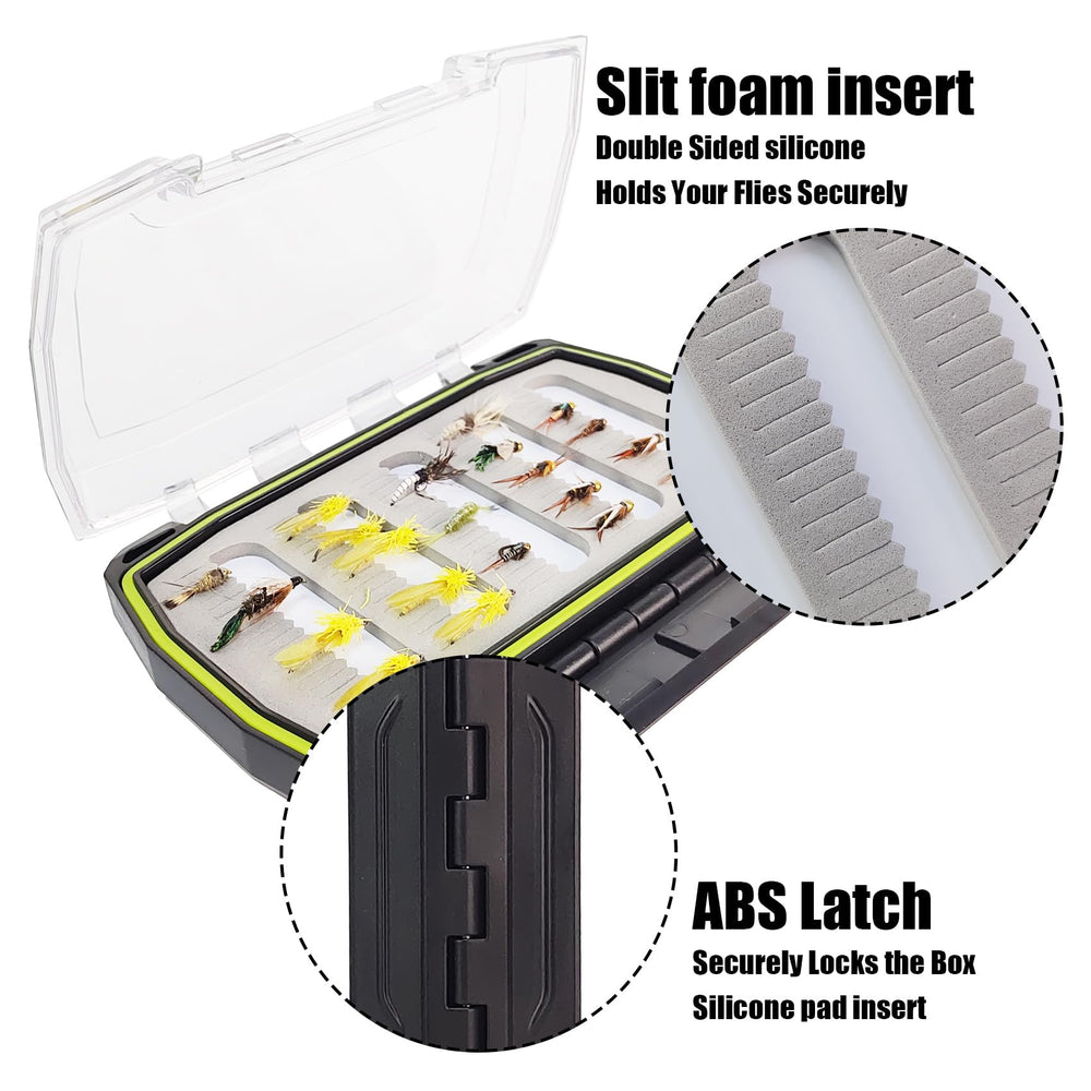 Medium size fly box dimensions 5.39 x 2.87 x 1.46 inches