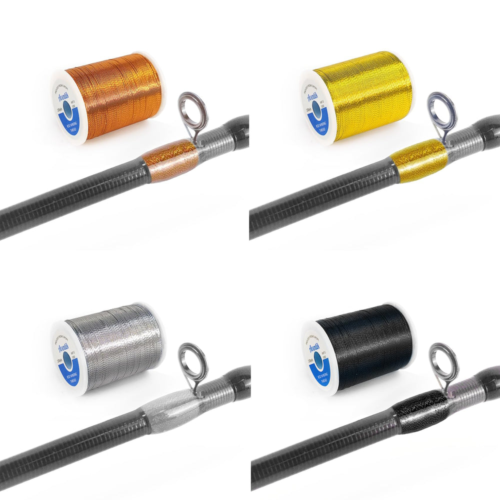 Aventik metallic thread spool - black color
