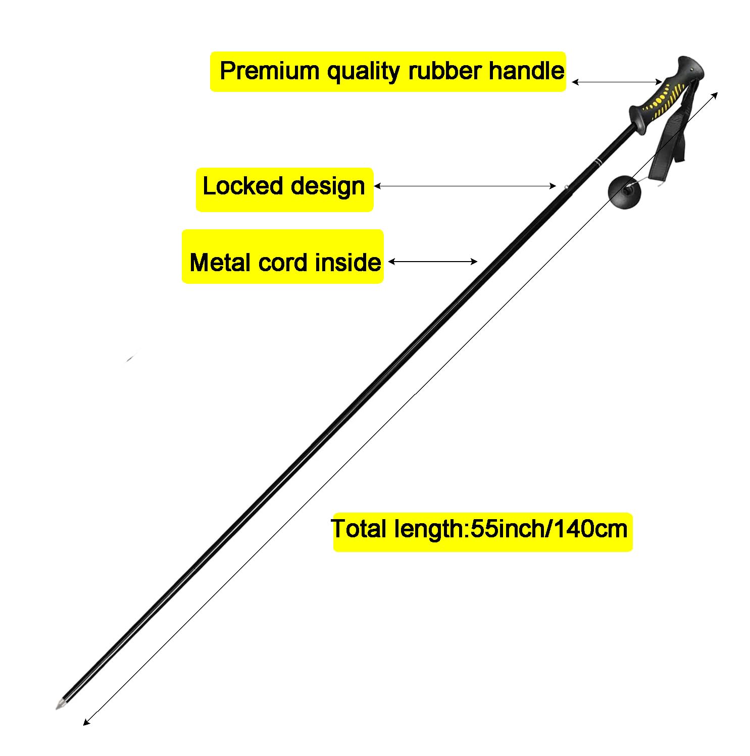 Aventik wading staff coated-core highlights corrosion-resistant stainless steel core
