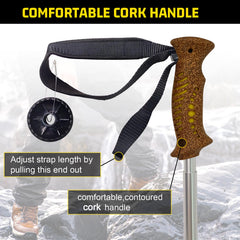 Aventik wading staff EVA grip with camera seat for quick shots.