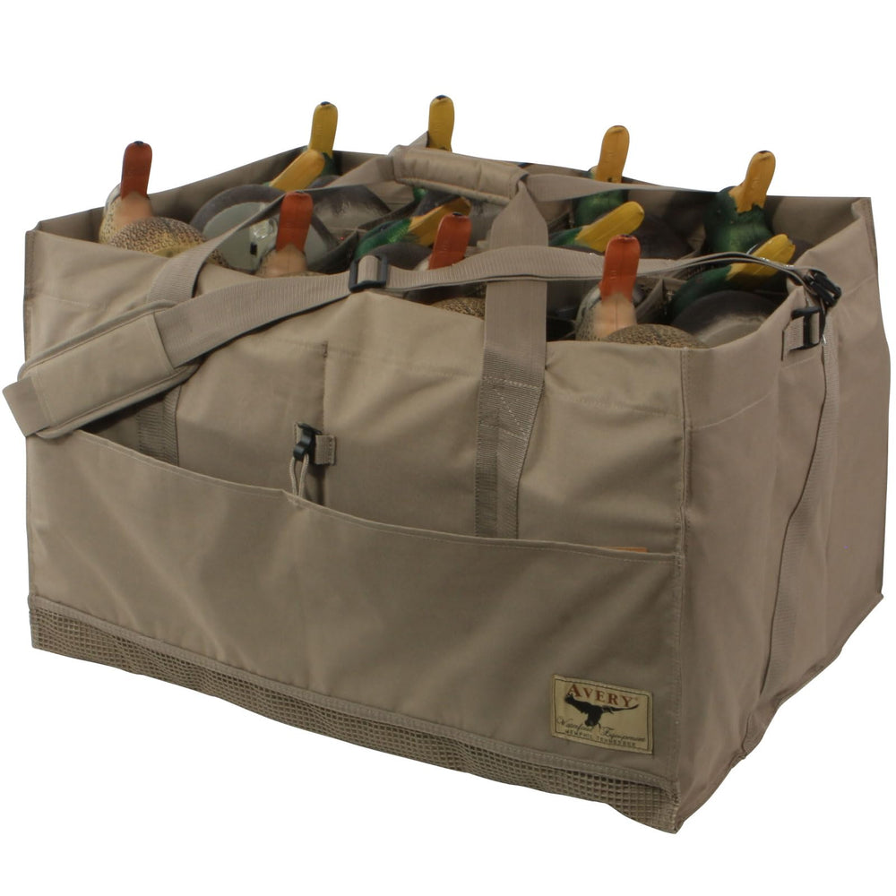 Avery 12-Slot Duck Decoy Bag compact design keeps decoys organized in the field