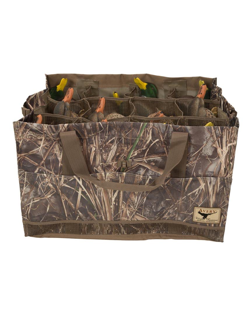 Avery 12-Slot Duck Decoy Bag, shoulder strap, adjustable and non-slip for comfortable carry.