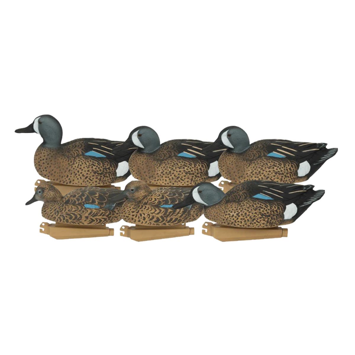 Avery GHG Blue-Winged Teal drake decoy closeup showing lifelike feathering for realistic hunting setups.