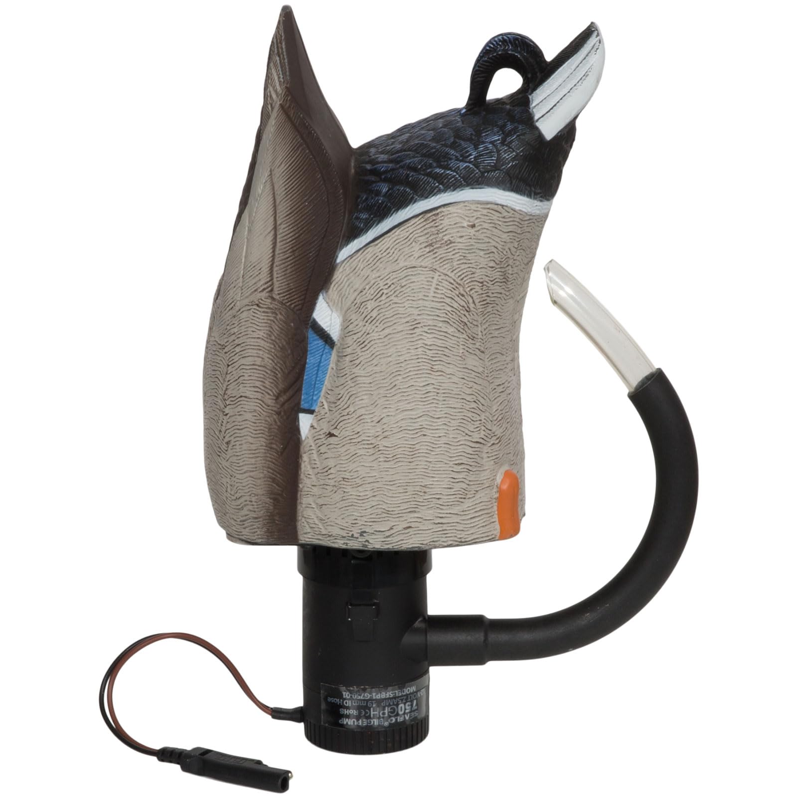 Avery GHG Finisher Spitter decoy with realistic duck-feeding motion attracts wary waterfowl.