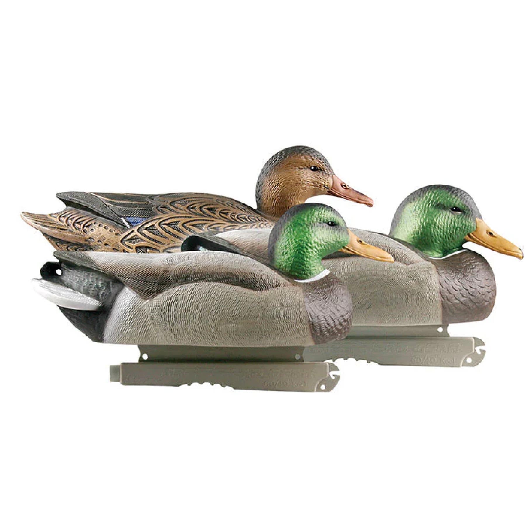 Avery GHG Hunter Mallard decoy standard drake enhances visibility in low light with vivid colors.