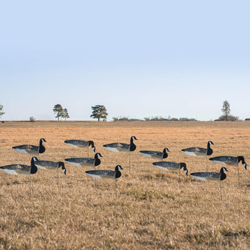 Avery GHG windsock decoy with painted Canada goose heads for realistic field setups.