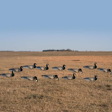 Avery GHG wind decoys with goose heads offer realistic setup and quick deployment