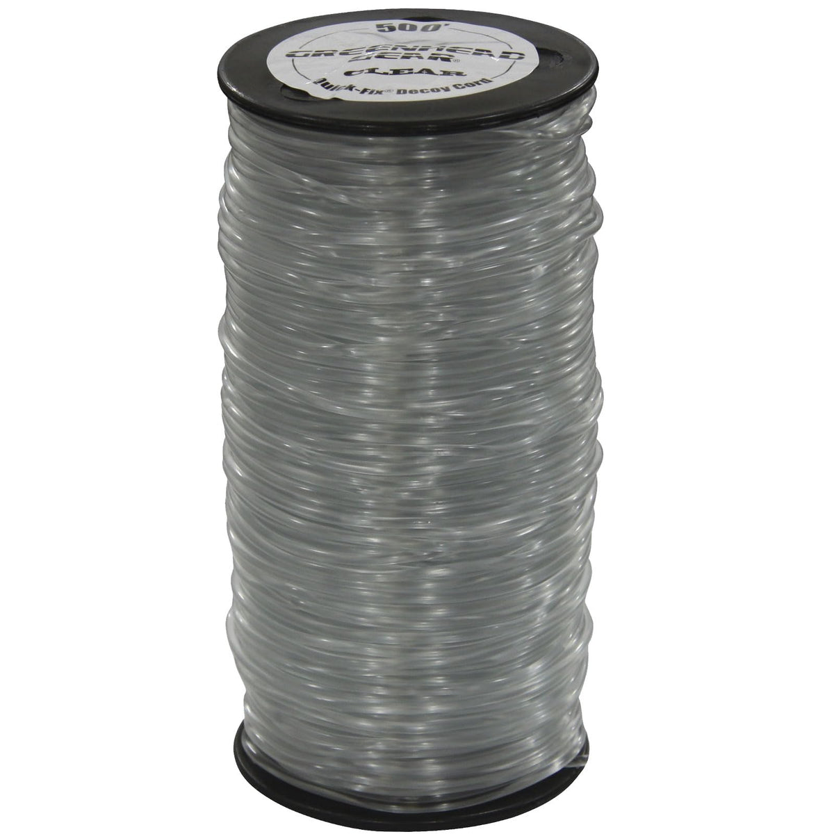 Avery GHG Quick-Fix Decoy Cord 500' clear spool shows tangle-free, durable performance