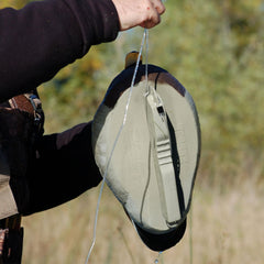 Avery GHG Quick-Fix Decoy Cord 500' clear in-water setup demonstrates reliable stretch
