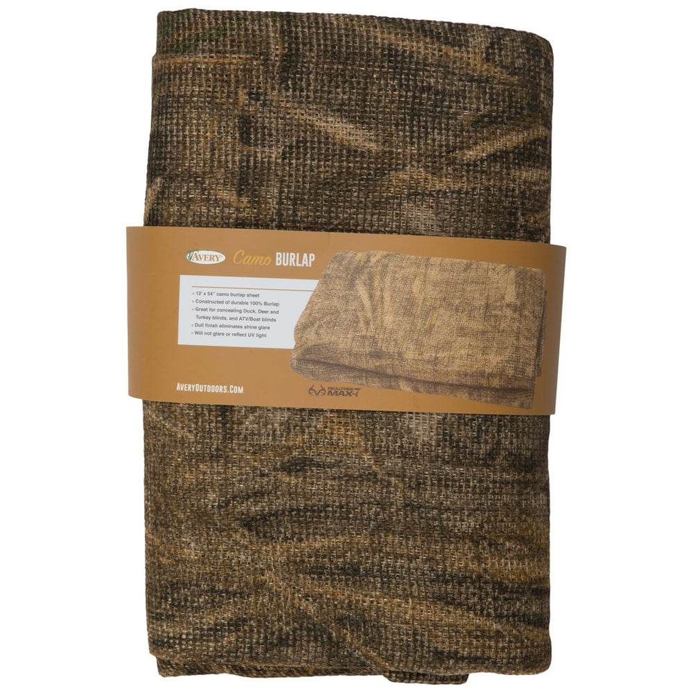 Avery Max-7 burlap camo sheet with no-glare finish reduces wildlife reflections.