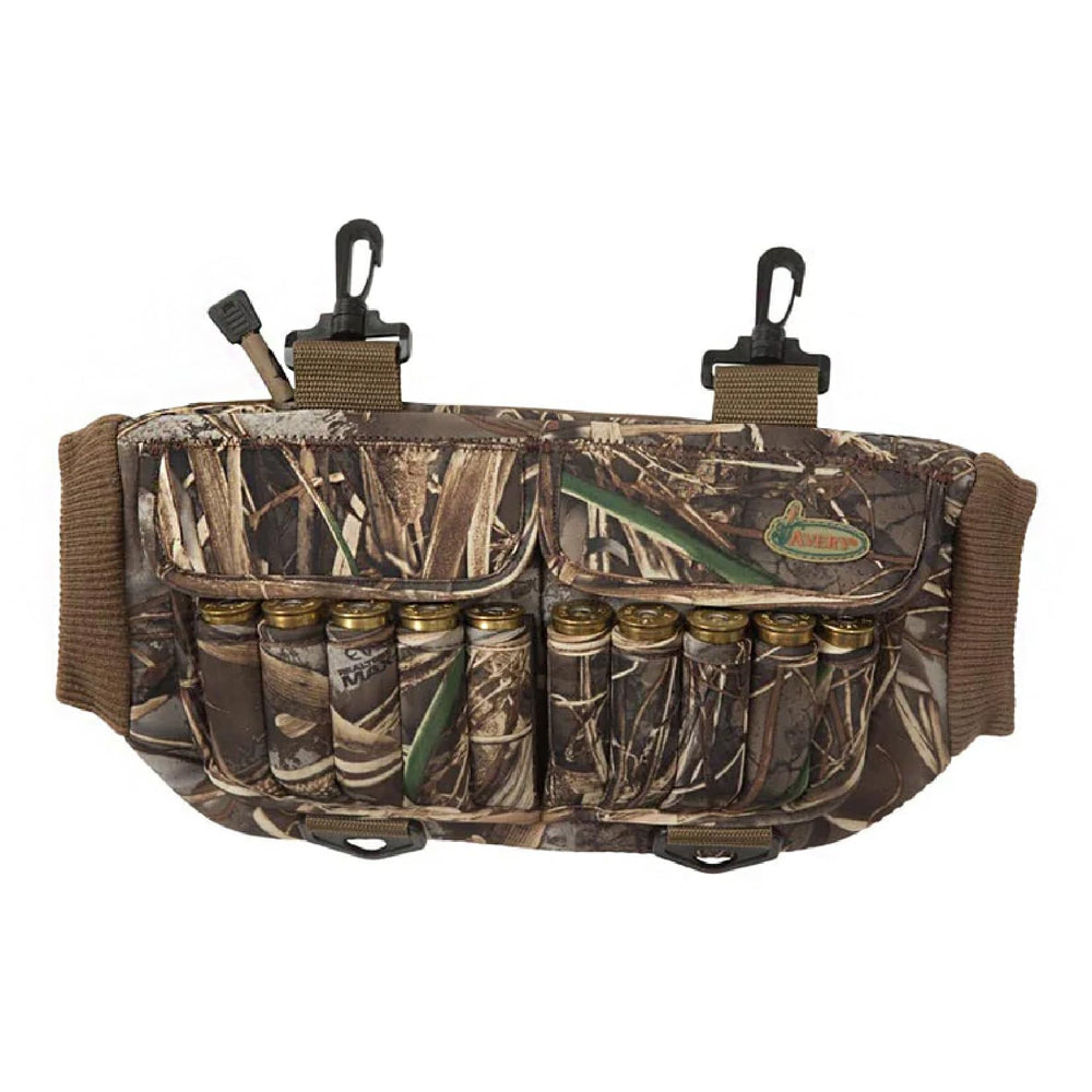 Avery Neoprene Handwarmer with fleece lining and shell loops for quick ammo access in cold hunting.