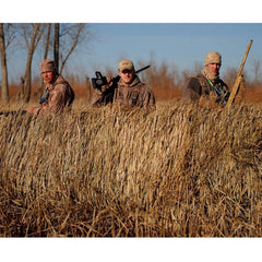 Avery RealGrass palm-leaf camouflage material blends with marsh and timber.