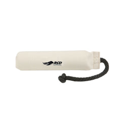 Avery Sporting Dog Canvas Training Bumper, white 2in, front view showing durable construction.