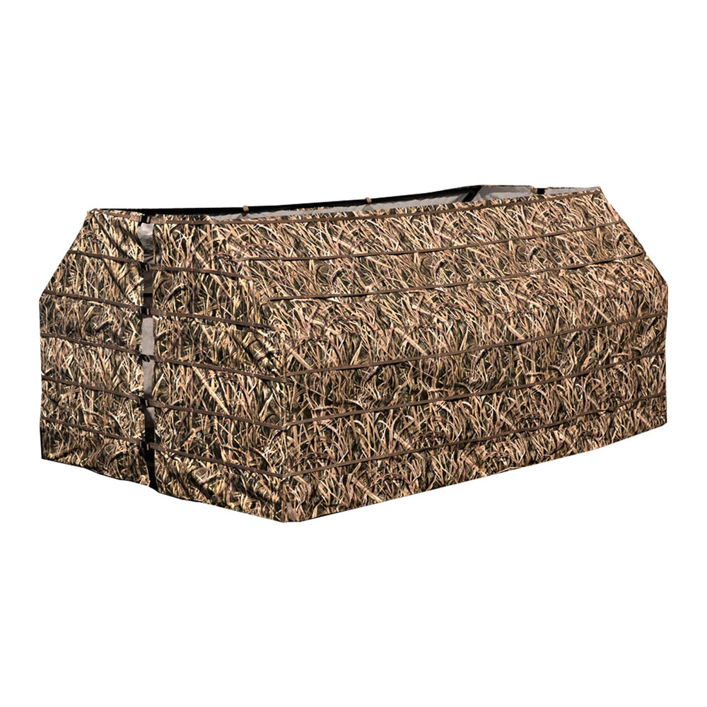 Avian-X A-Frame blind front view with Mossy Oak Shadow Grass camouflage for field hunts