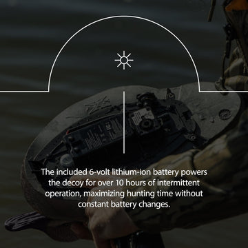 Non-fouling motor in the Avian-X decoy reduces maintenance in long sessions.
