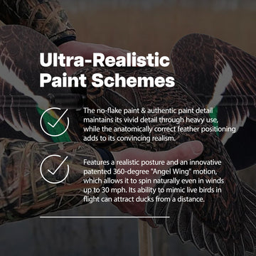 Avian-X PowerFlight Angel Wing Motion highlights true-to-life spin in wind conditions.